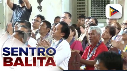Mga residente at deboto sa bayan ng Boljoon, nagdiwang sa pagkakabalik ng nawalang 4 na pulpit panels