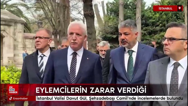 İstanbul Valisi Davut Gül, Şehzadebaşı Camii'nde incelemelerde bulundu