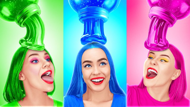 DÉFI ALIMENTAIRE UNE SEULE COULEUR || Mauvaise Licorne contre Bonne Licorne par 123 GO! Genius