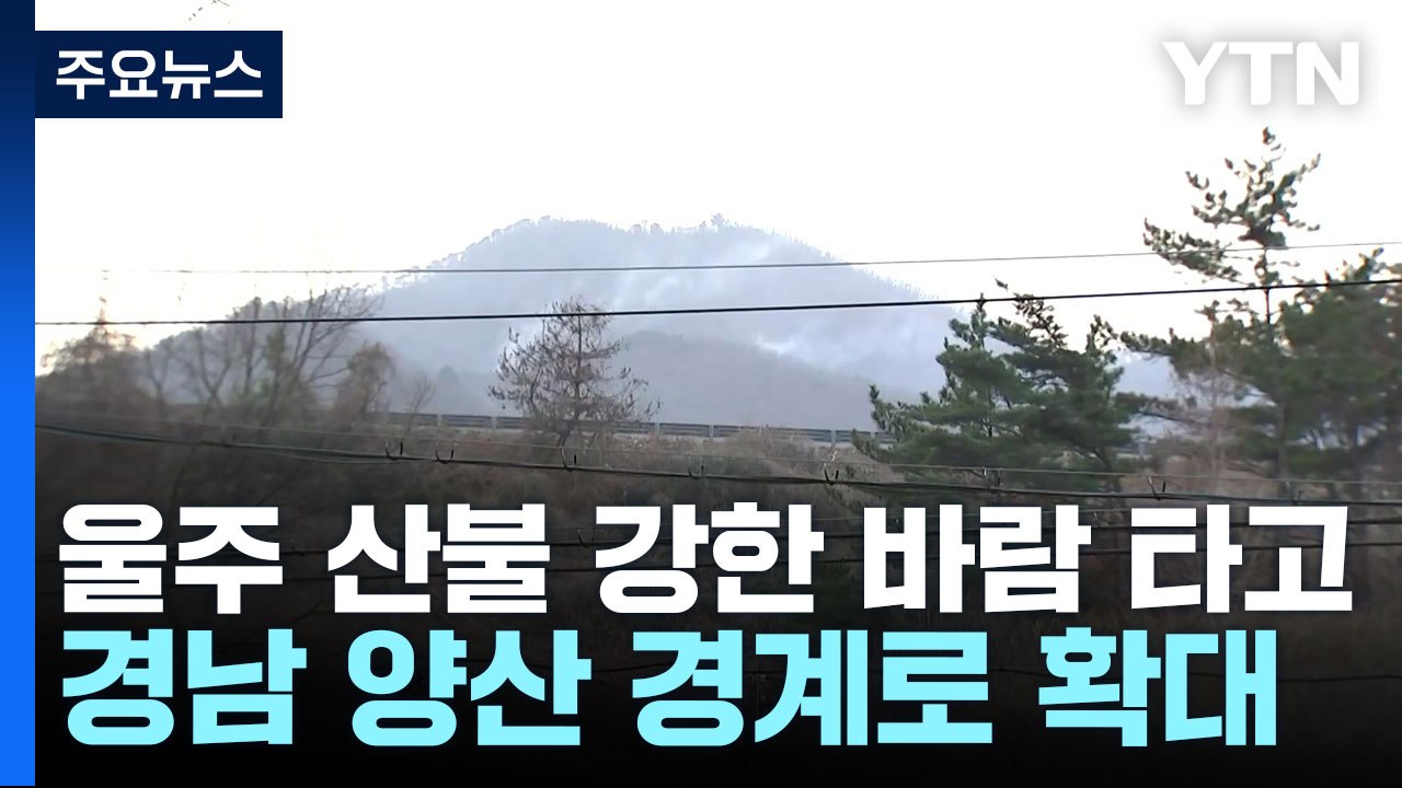 울산 울주 산불, 바람 타고 경남 양산 확산 우려 / YTN