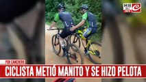 Ciclista metió mano donde no debía... ¡y mirá cómo terminó!