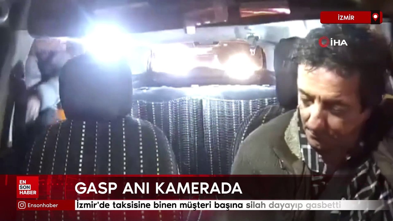 İzmir'de taksisine binen müşteri başına silah dayayıp gasbetti