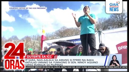 VP Sara, nag-aalala sa amang si FPRRD na baka matulad umano sa yumaong si Sen. Ninoy Aquino kapag bumalik sa Pilipinas | 24 Oras