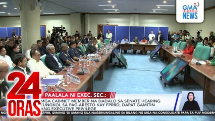 Paalala ni ES Bersamin - mga cabinet member na dadalo sa senate hearing tungkol sa pag-aresto kay FPRRD, dapat gamitin ang executive privilege | 24 Oras