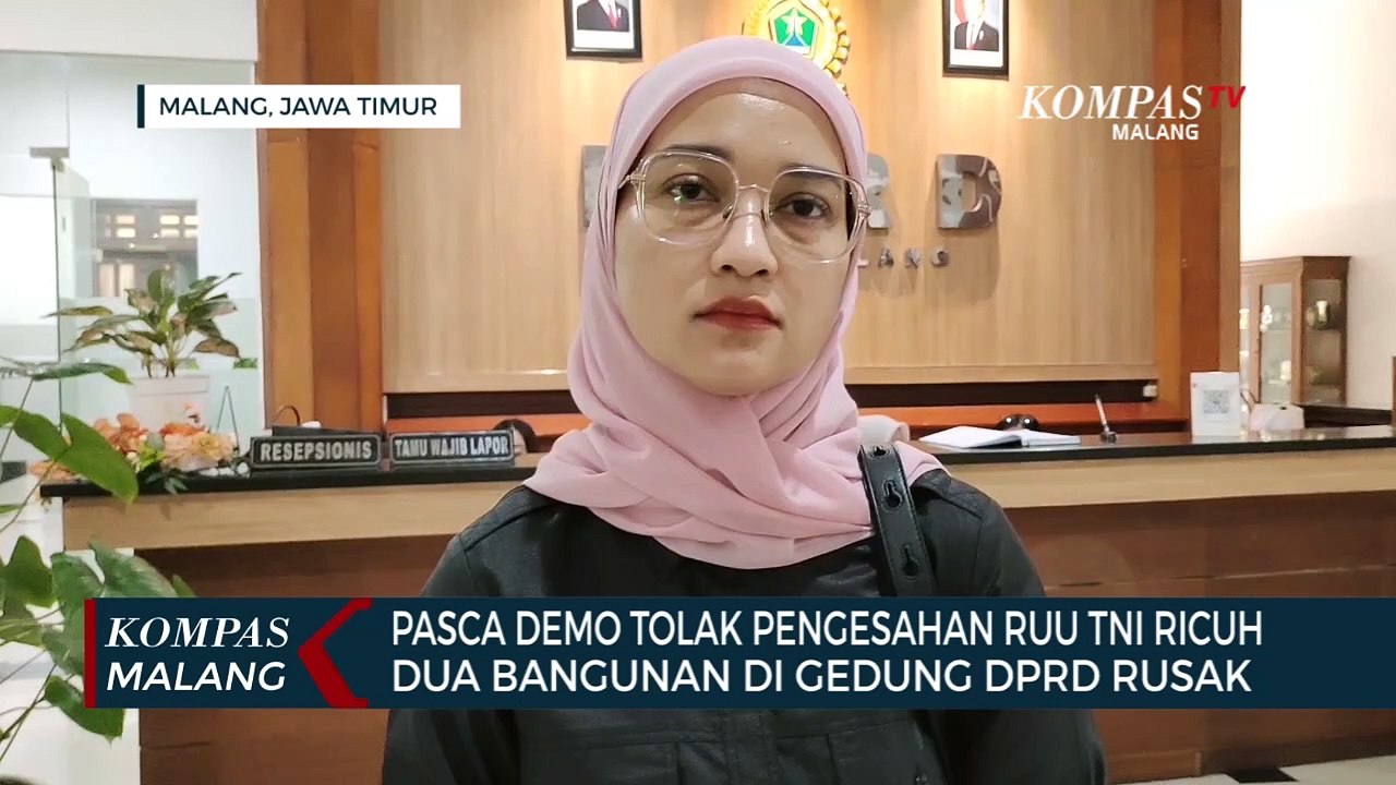 Kondisi Gedung DPRD Kota Malang Pasca Unjuk Rasa Tolak UU TNI