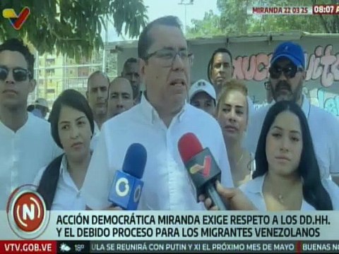 Acción Democrática por el edo. Miranda rechaza pretensiones de criminalizar a migrantes venezolanos