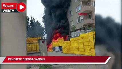 Pendik'te depoda yangın