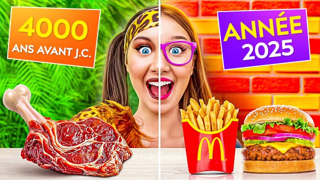 MANGER 100 ANS DE FAST-FOOD ! Astuces Alimentaires Incroyables par 123 GO! FOOD