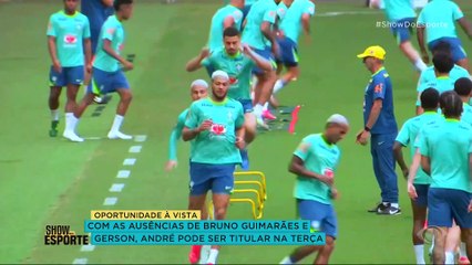 André terá oportunidade contra Argentina e fala em entrevista exclusiva ao Show do Esporte