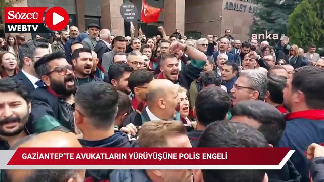 Gaziantep’te avukatların yürüyüşüne polis engeli