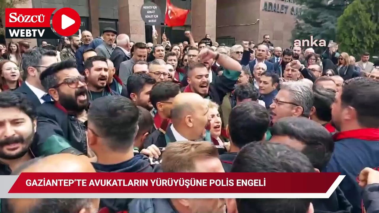 Gaziantep’te avukatların yürüyüşüne polis engeli
