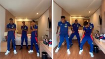 Lamine Yamal, Nico Williams y Samu practicando celebración para su proxima victoria