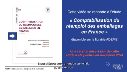 Tutoriel n°1 : Comment comptabiliser le réemploi des emballages professionnels ? – 2025- ADEME