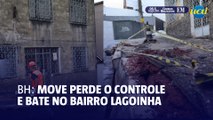 Ônibus do Move perde o controle e bate em prédio no Bairro Lagoinha