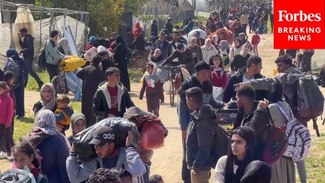 Palestinians Flee Tel Al-Sultan As Israel Continues To Strike Gaza After Ceasefire Breaks Down