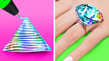 DIY MERMAID JEWELRY 🧜‍♀️✨ Stunning 3D Pen & Epoxy Resin Crafts by 123 GO! 💎🎨
