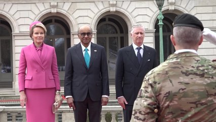 Le couple présidentiel singapourien en visite d'Etat en Belgique