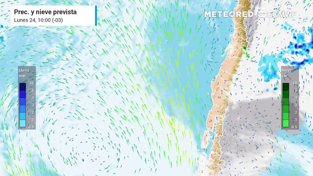 Posibilidad de chubascos y tormentas eléctricas en la cordillera de la zona central