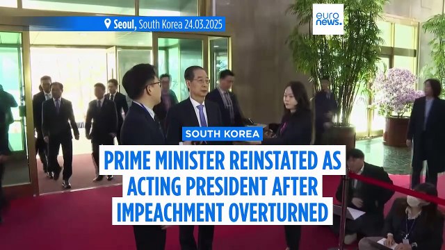 South Korean prime minister reinstated as acting president after impeachment overturned