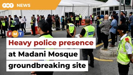 Heavy police presence at Madani Mosque groundbreaking site