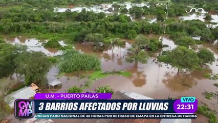 Barrios afectados por las lluvias en Puerto Pailas