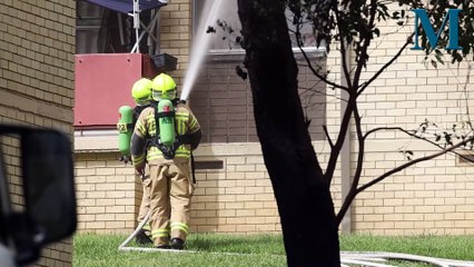 Crews battle Mangerton unit block fire