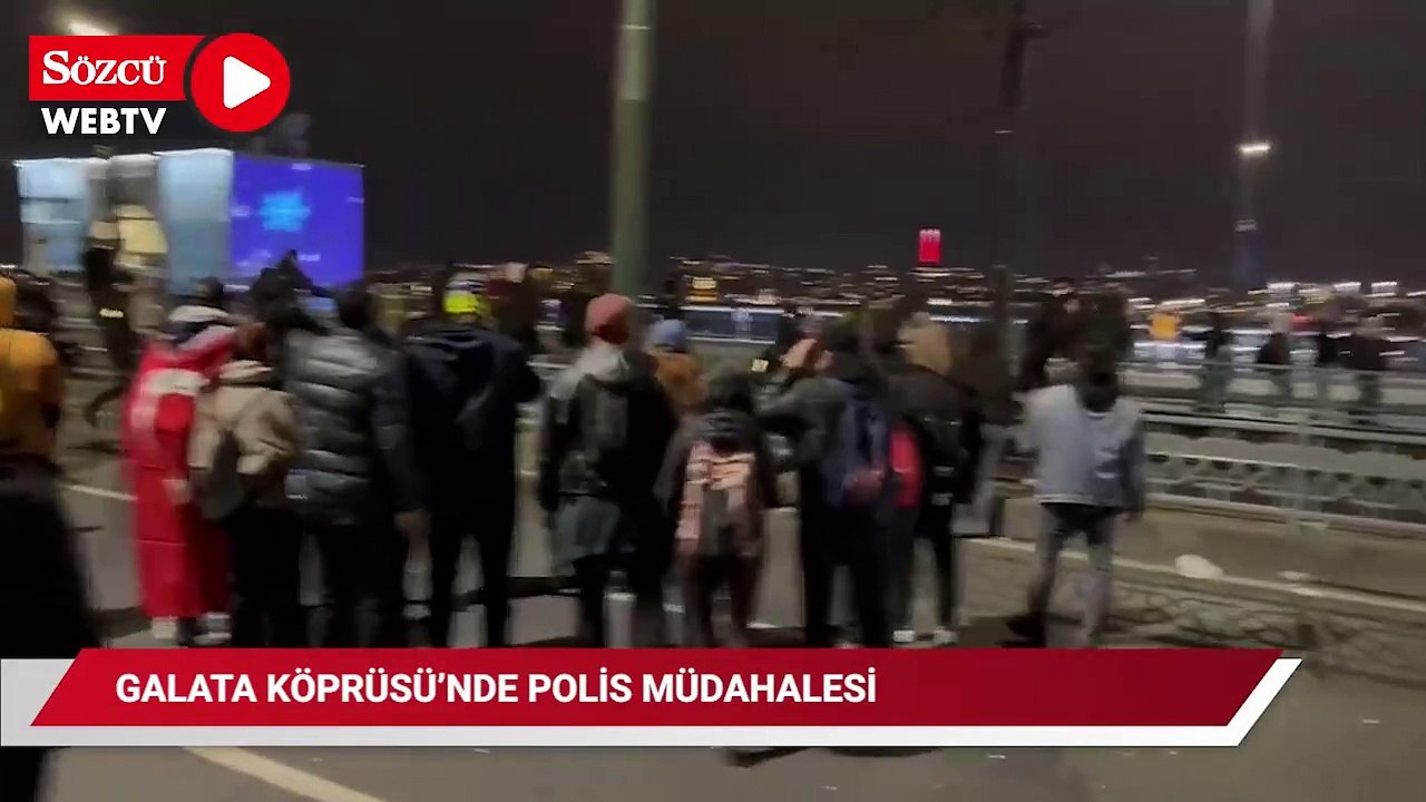 Galata Köprüsünde polis müdahalesi