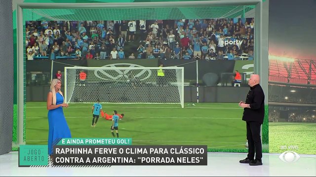 Raphinha em entrevista a Romário aquece o clássico contra a Argentina: “Porrada neles!”