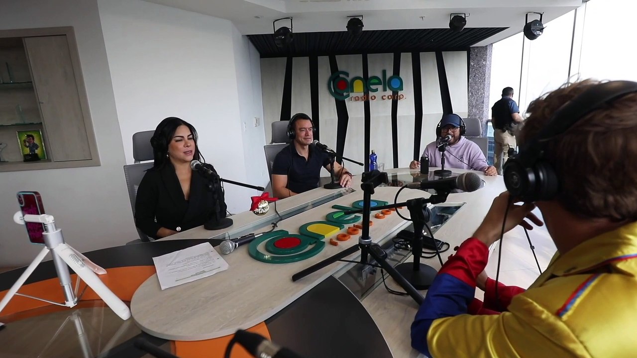 Broll entrevista brindada por el presidente Daniel Noboa al medio de comunicación Radio Canela 24 marzo 2025