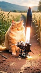 Cat😺 and grasshopper🦗 Story... By AI CATS STORY.