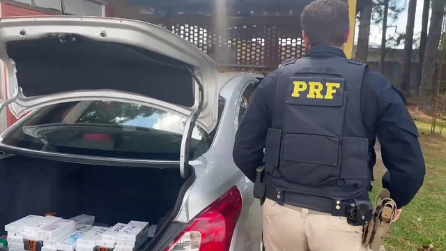 PRF apreende dois veículos com celulares na BR-277 em Laranjeiras do Sul e Cascavel