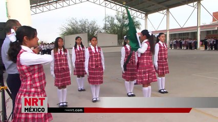 Encabeza Carlos Villarreal lunes cívico en la escuela José María Uranga