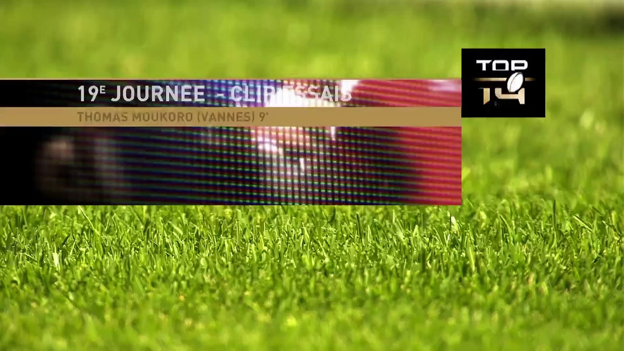 TOP 14 - Essai de Thomas MOUKORO (RCV) - LOU Rugby - RC Vannes