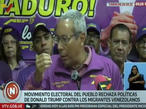 Partido MEP rechaza las políticas fascistas del Gobierno de EE.UU. contra migrantes venezolanos