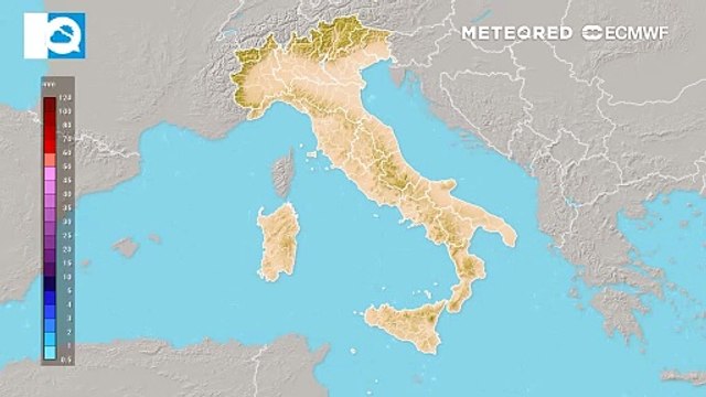 Martedì 25 marzo, questa è la quantità di pioggia prevista nei prossimi giorni.