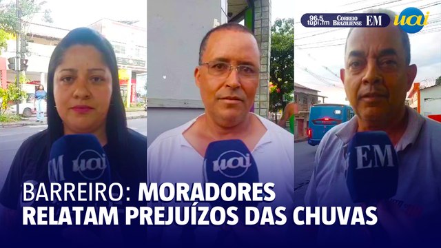 Moradores do Barreiro relatam estragos da chuva nesta segunda (24/3)