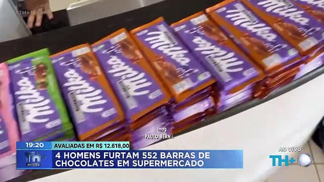 Quarteto furta mais de quinhentas barras de chocolates de loja em Indaiatuba