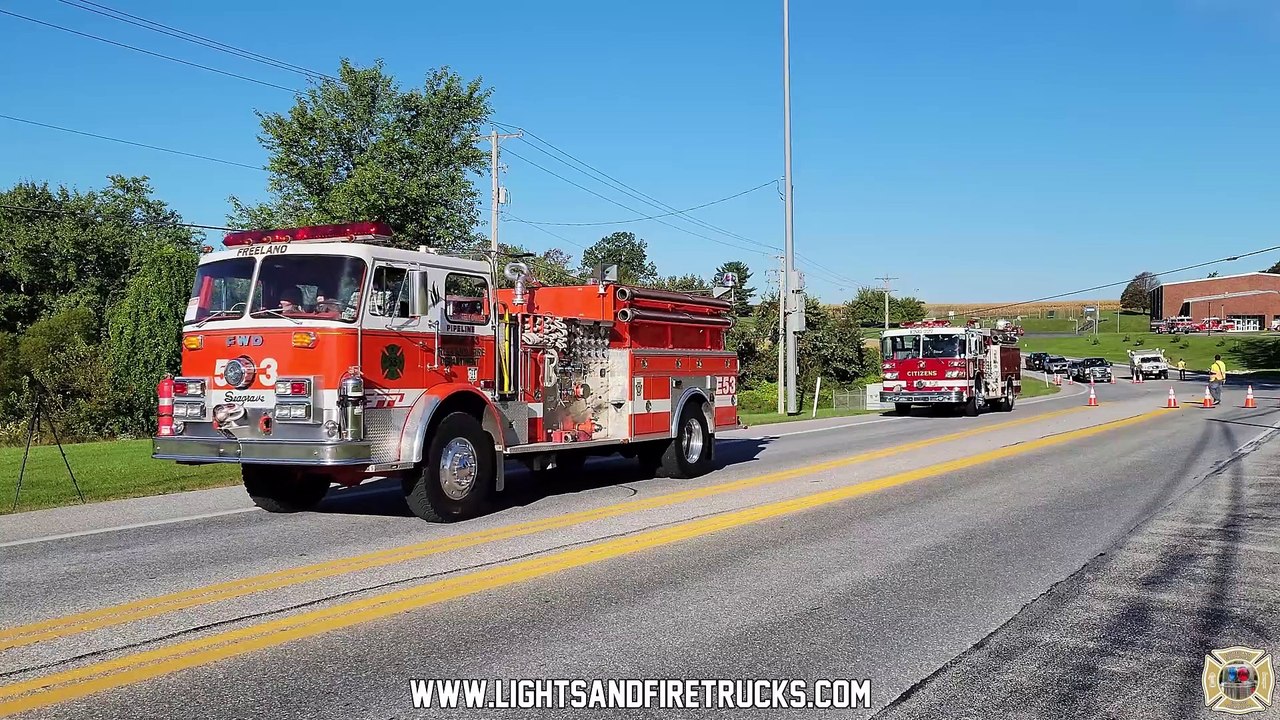 Fire Truck Muster Lights & Sirens Parade - 2021 York PA Fawn Grove