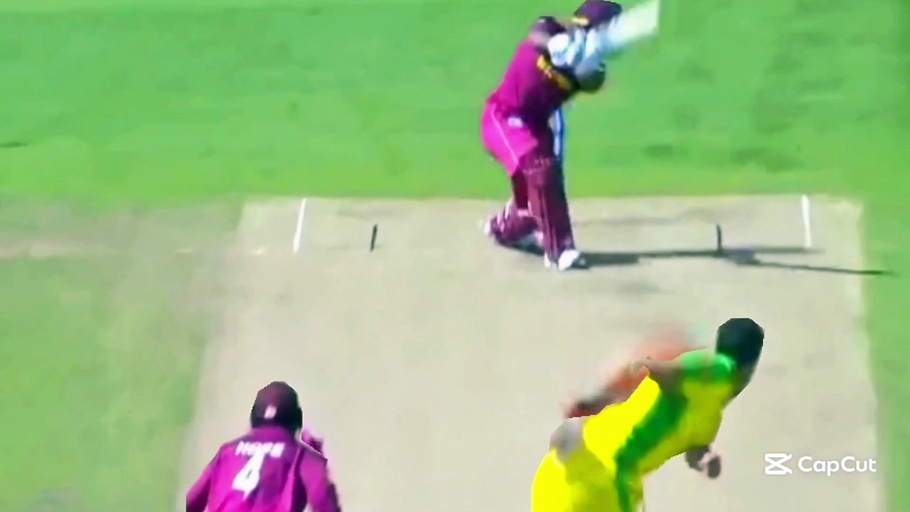 Cricket cover drive by West Indies players