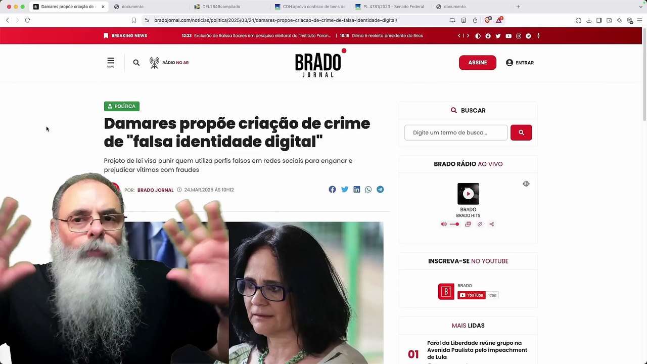 PRESIDENTE da CDH, DAMARES apoia DOIS PROJETOS RUINS, um REDUNDANTE e outro EXTREMAMENTE PERIGOSO