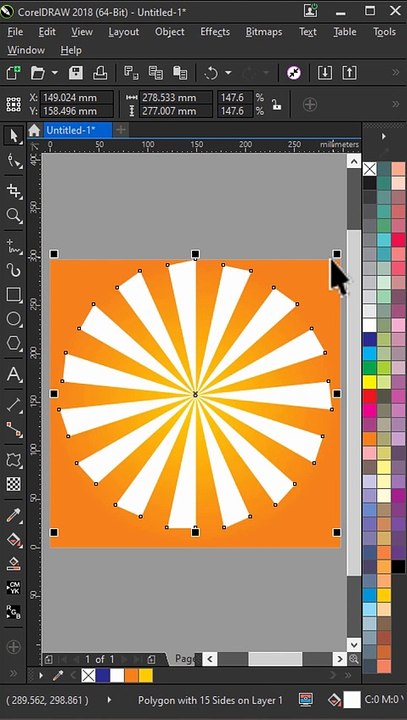 How to draw circular spiral glow in coreldraw