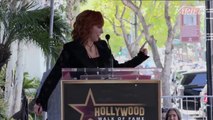 Reba McEntire speaks at Trisha Yearwood's Hollywood Walk of Fame ceremony