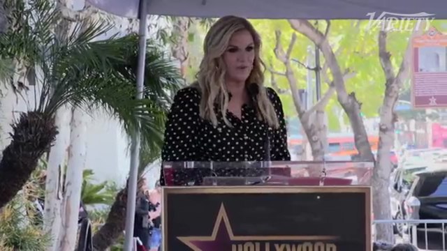 Trisha Yearwood makes at speech at her Hollywood Walk of Fame ceremony