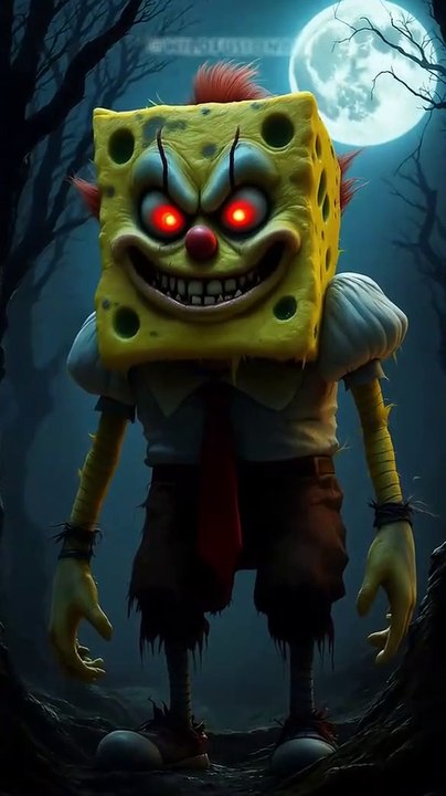 الرعب والمرح: عندما يلتقي Pennywise بـ SpongeBob في عالم واحد!