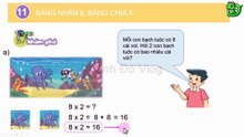 Toán lớp 3 - Bài 11 Bảng nhân 8, bảng chia 8 || DINOTECH