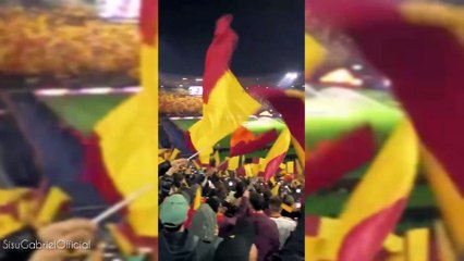 Roma fans Curva Sud knows how to party. Volume loud for one of the best fans in the world
