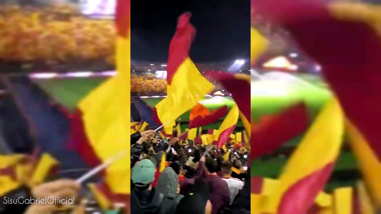 Roma fans Curva Sud knows how to party. Volume loud for one of the best fans in the world