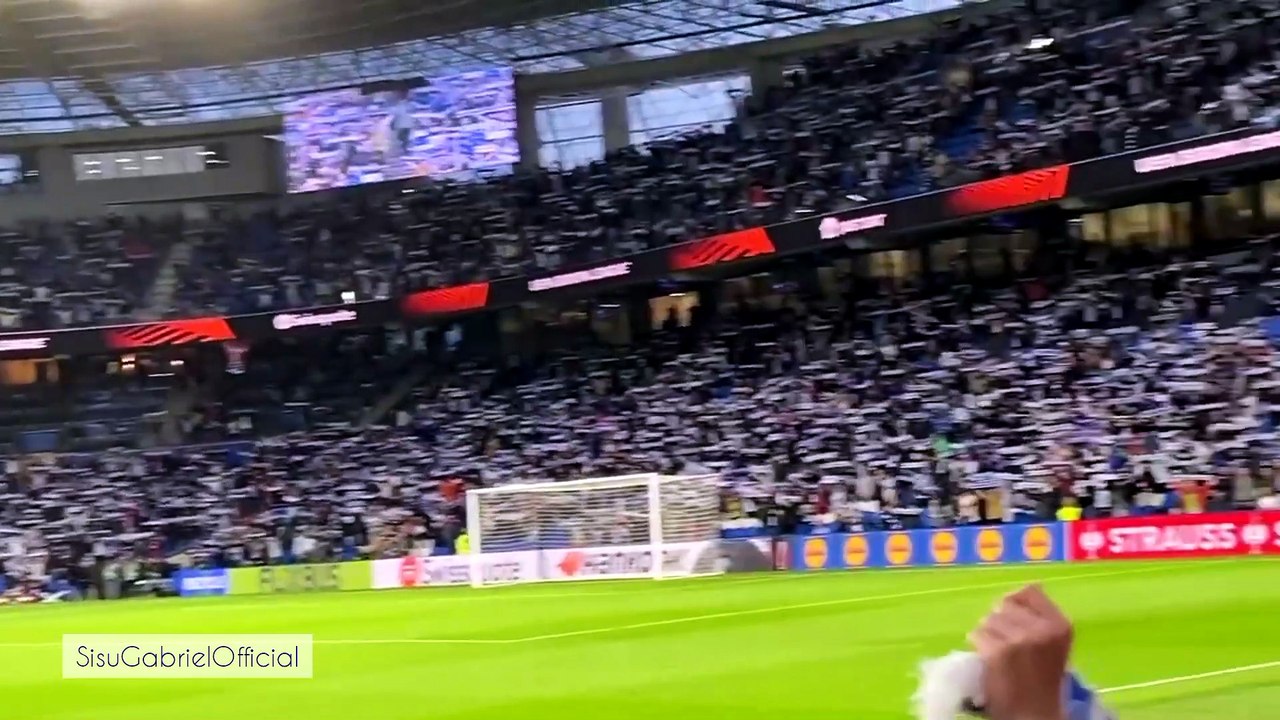 Real Sociedad fans know how to party. Volume loud for one of the best fans in the world