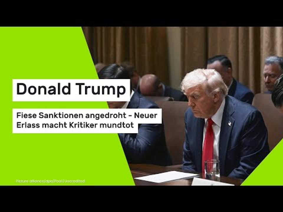 Donald Trump: Fiese Sanktionen angedroht - Neuer Erlass macht Kritiker mundtot