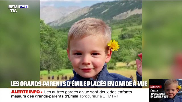 Plus d’un mois après l'inhumation du petit Emile Soleil disparu en 2023, quatre personnes dont ses grand-parents ont été placées en garde à vue, a indiqué le procureur à l'AFP ce mardi 25 mars. Un nouveau rebondissement qui survient suite aux nouvelles re